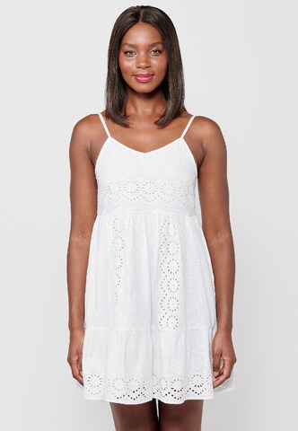 KOROSHI Summer Dress in White: front