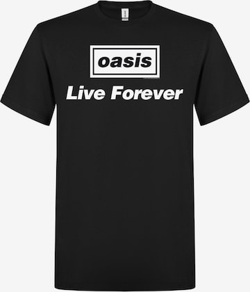 T-Shirt 'Oasis Live Forever T-Shirt' Oasis en noir : devant