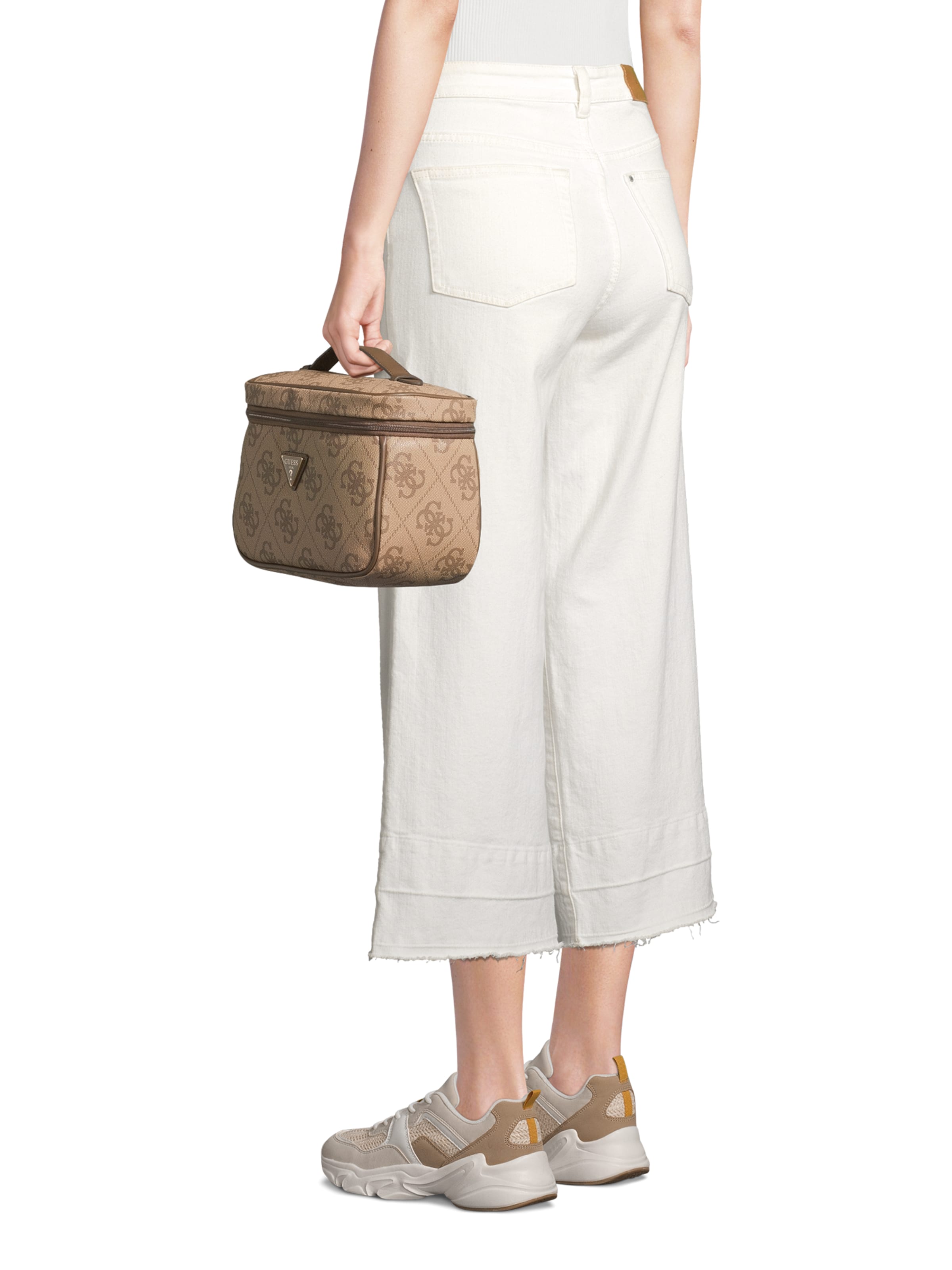 GUESS Cosmetic bag 'BERTA TOILETRY TRAIN CASE' in Brown