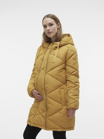 MAMALICIOUS Winter Jacket in Yellow: front