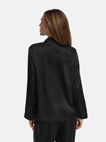 cfab (formerly creamy fabrics) Schlafshirt 'Satin Pyjama Hemd'‌‌‌‌‌‌‌‌‌‌ in Schwarz