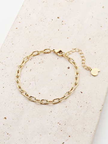 Braccialetto 'Textured Link' di Hey Happiness in oro