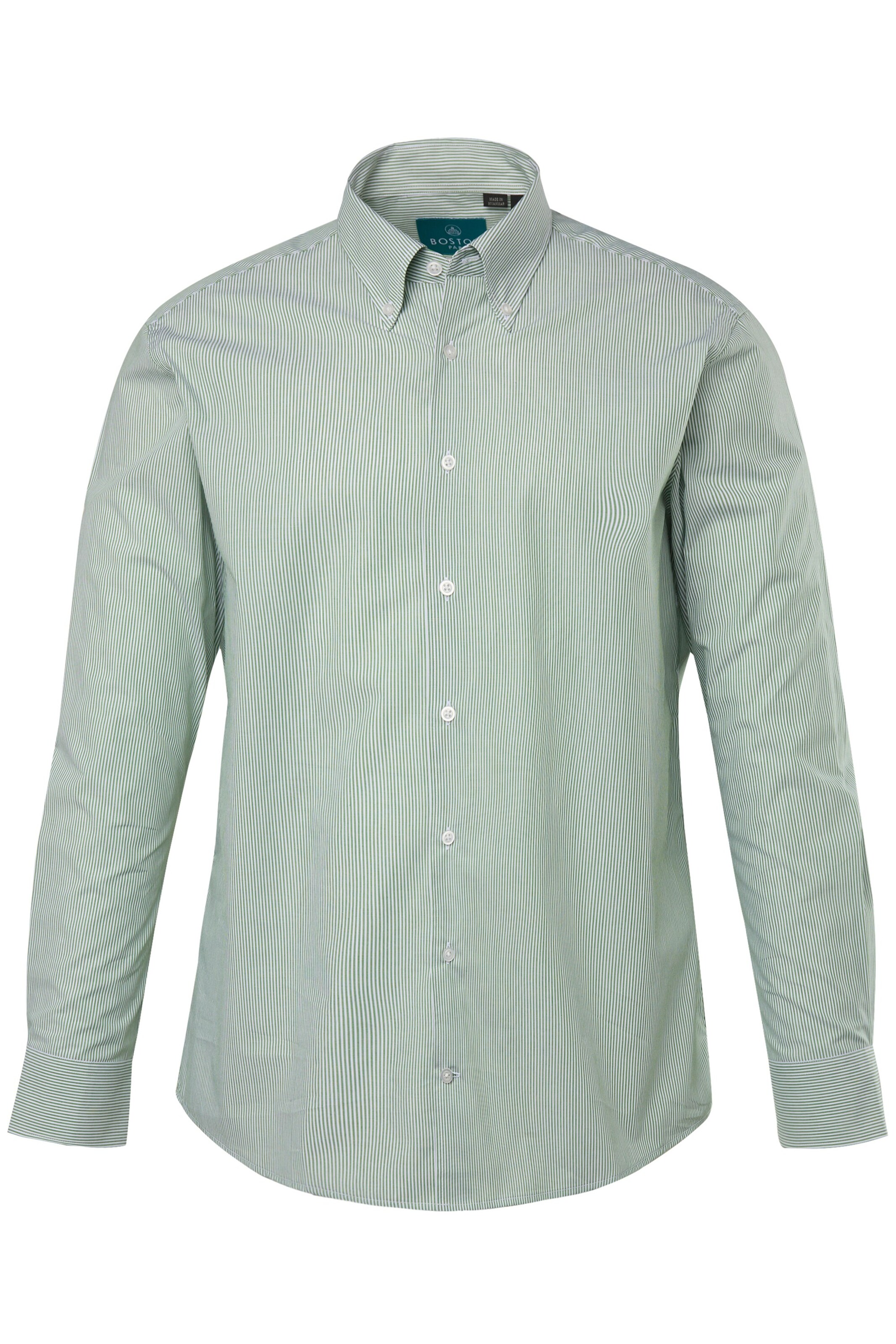 Boston Park Overhemd in Groen: voorkant