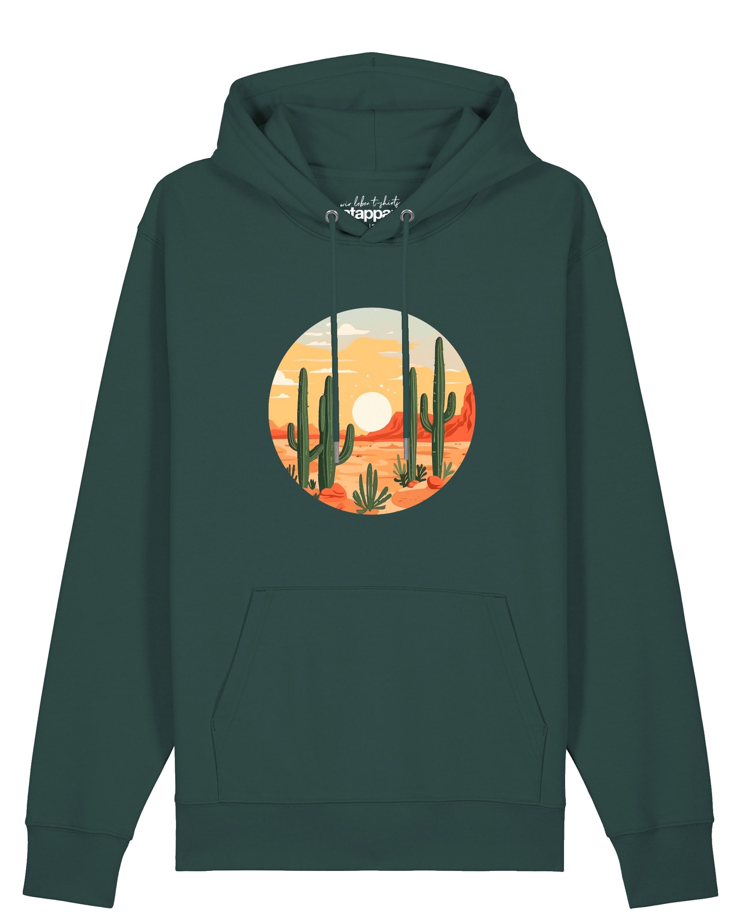 Watapparel Sweatshirt 'Sonnenuntergang in der Wüste' in Groen: voorkant