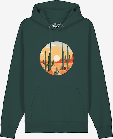 Watapparel Sweatshirt 'Sonnenuntergang in der Wüste' in Groen: voorkant