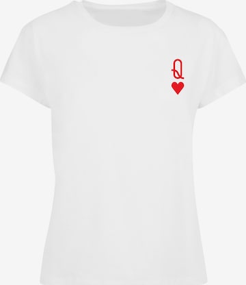 Maglietta 'Hugs & Love - Queen of Hearts' di Merchcode in bianco: frontale