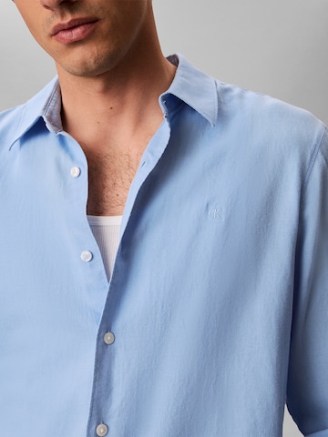 Calvin Klein Regular fit Overhemd in Blauw