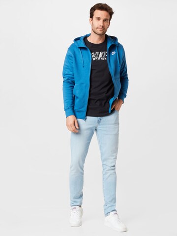 Nike Sportswear - Ajuste regular Sudadera con cremallera 'Club Fleece' en azul