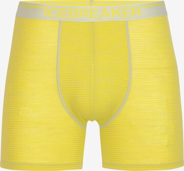 ICEBREAKER - Cueca desportiva 'Anatomica' em amarelo: frente