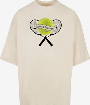 Merchcode Shirt 'Tennis Tournament' in Wit: voorkant