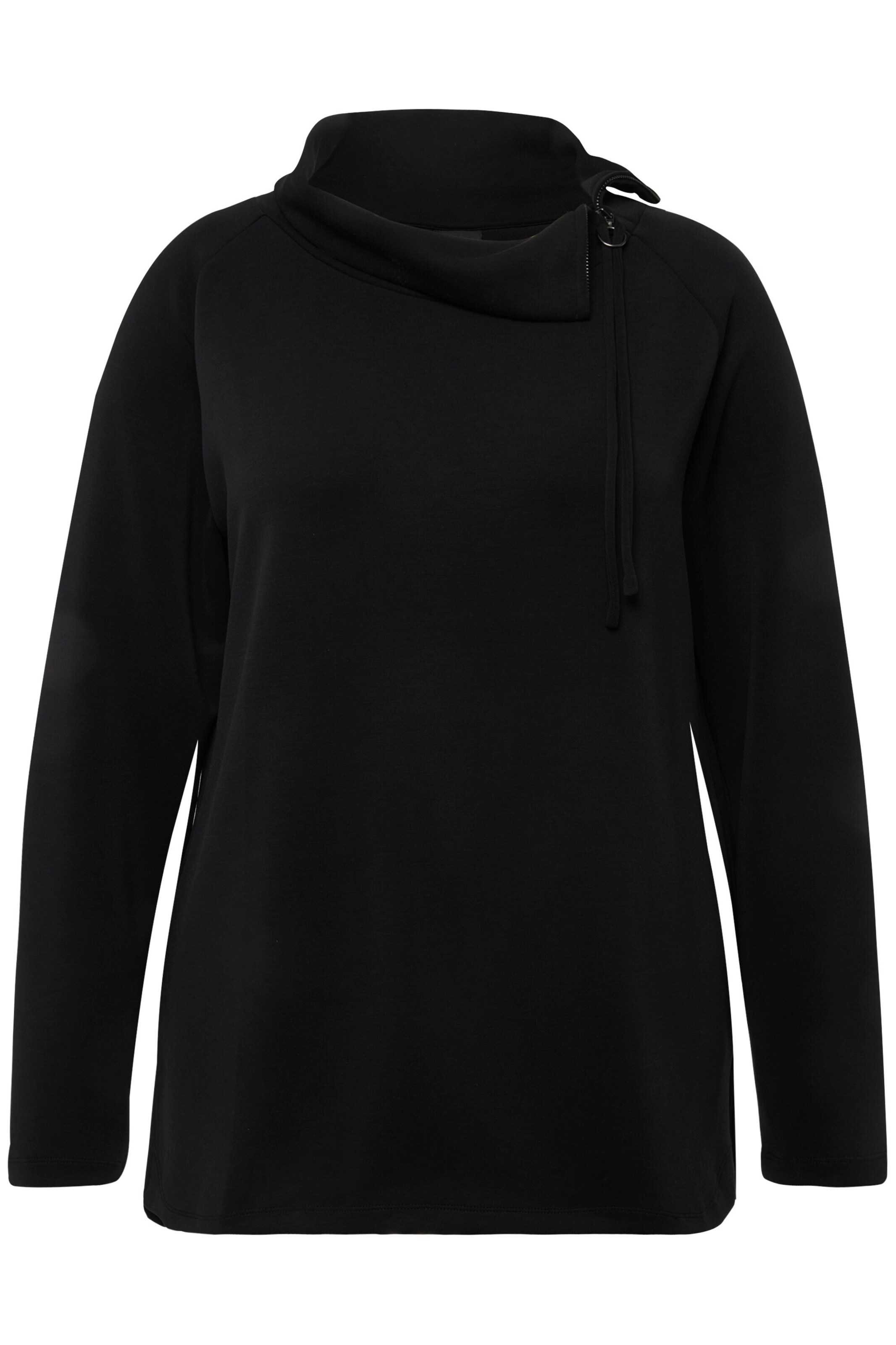 Ulla Popken Sweatshirt in Schwarz: Vorderseite