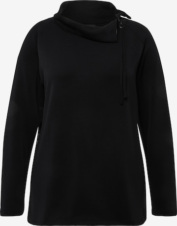 Sweat-shirt Ulla Popken en noir : devant