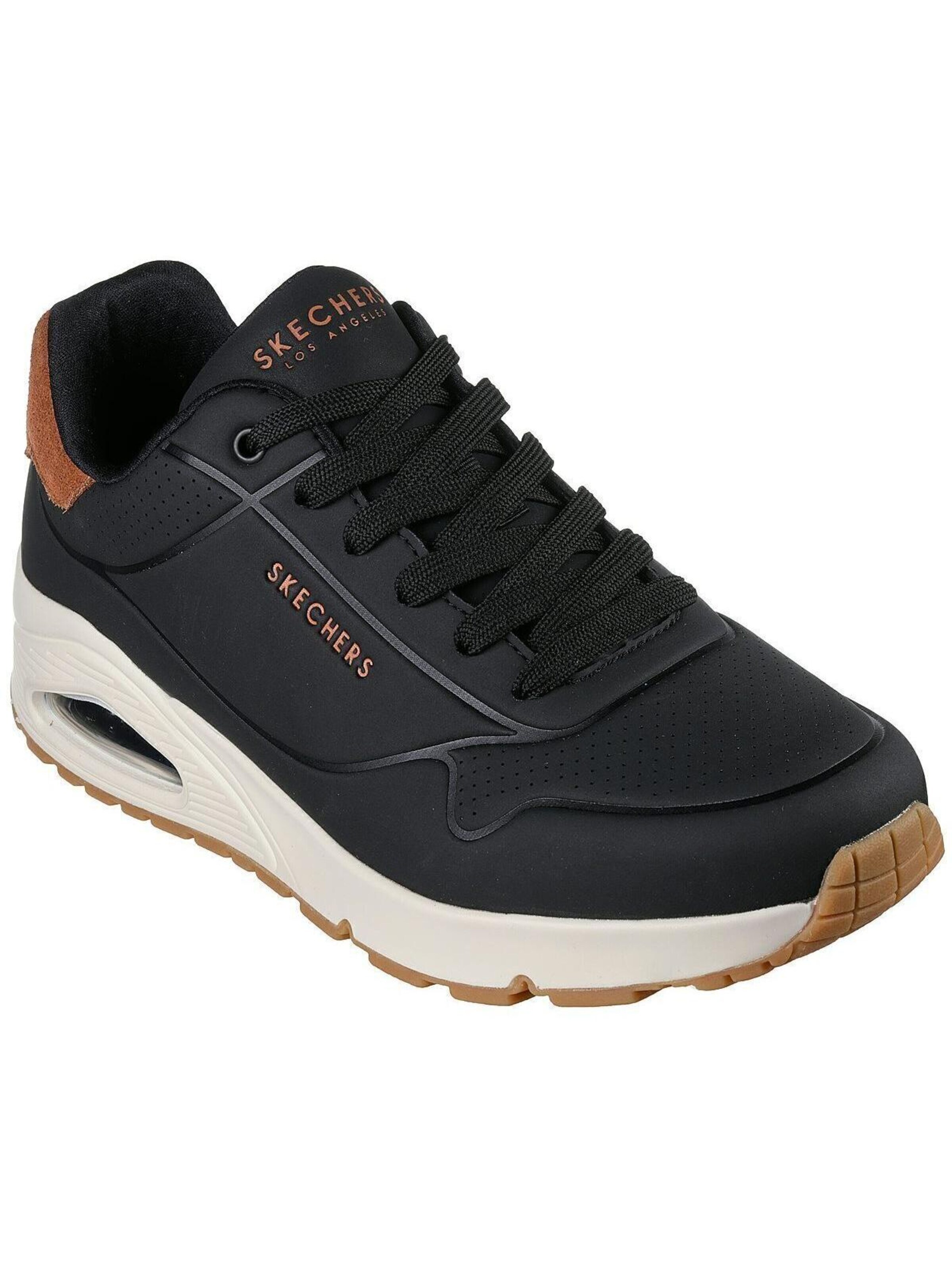 Sneaker bassa 'Uno - Suited On Air' di SKECHERS in nero: frontale