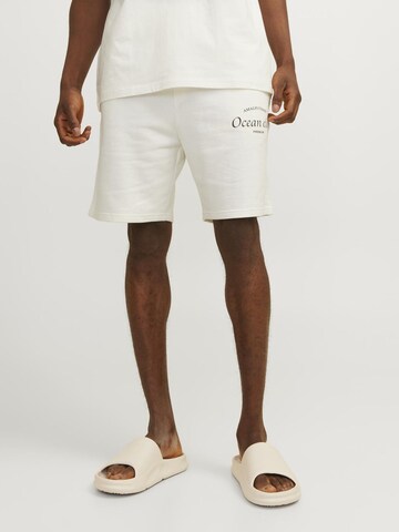 JACK & JONES Regular Broek in Wit: voorkant