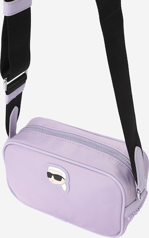 Karl Lagerfeld - Mala de ombro 'Ikonik 2.0' em roxo: frente