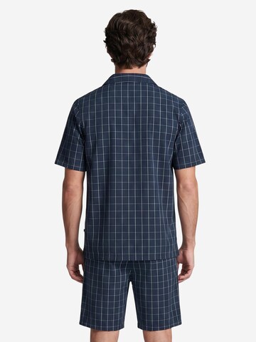 SEIDENSTICKER Pyjama kort 'Classic Web' in Blauw