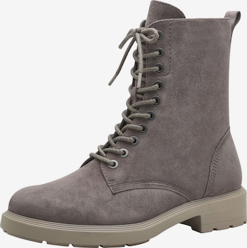 TAMARIS Lace-Up Ankle Boots in Grey: front