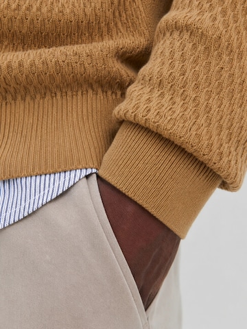 JACK & JONES Pullover '12283381'‌‌‌‌‌ in Beige