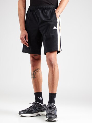 ADIDAS SPORTSWEAR Regular Workout Pants 'NATIONS' in Black: front