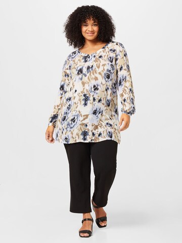 KAFFE CURVE Bluse in Beige