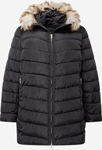 ONLY Carmakoma Winterjacke in Schwarz: predná strana