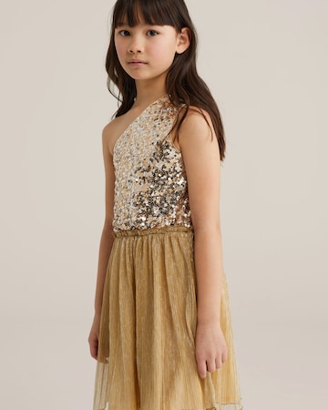 WE Fashion Jurk in Goud