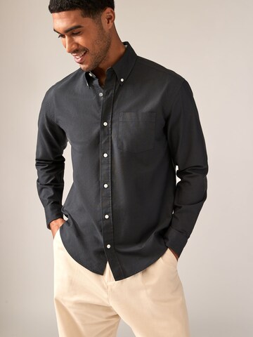 Next Regular fit Button Up Shirt in Grey: front