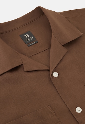 Boggi Milano Regular fit Button Up Shirt in Brown