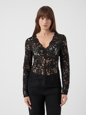 YAS - Camisa 'YASLACEY' em preto: frente