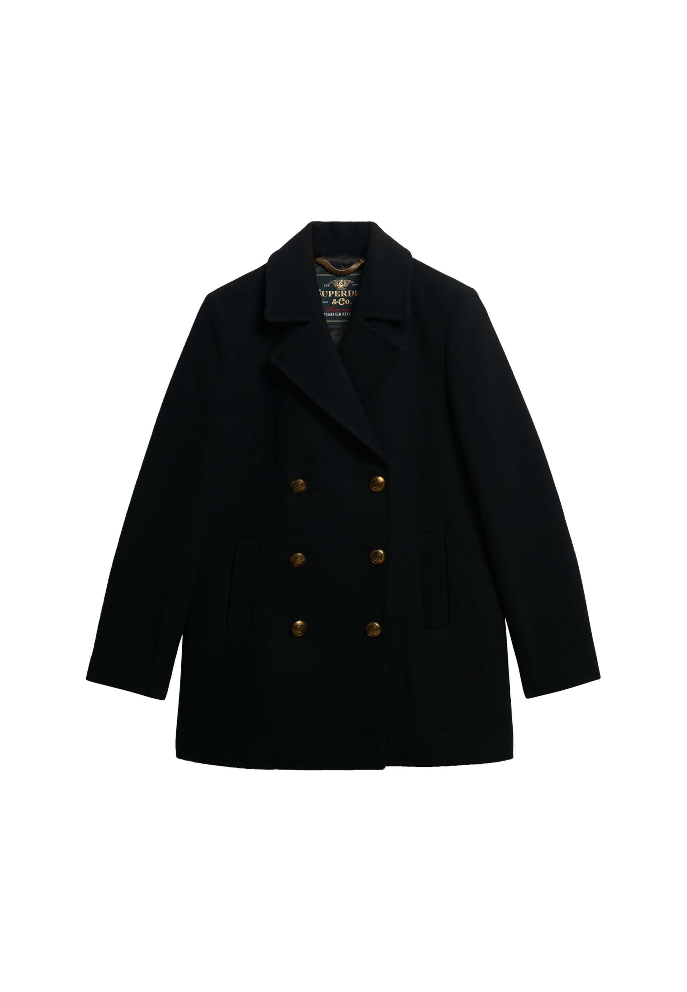 Superdry & Co Tussenmantel in Zwart: voorkant