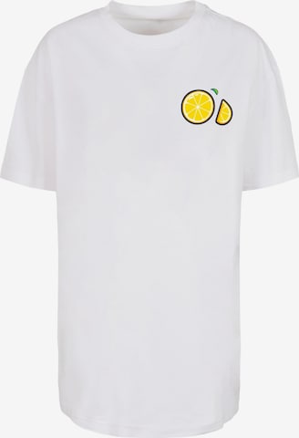 Merchcode Koszulka oversize 'Lemon Party' w kolorze biały: przód