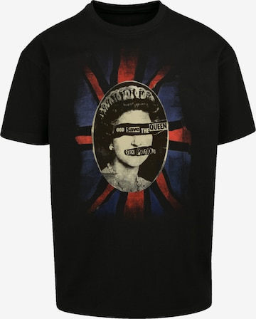F4NT4STIC Shirt 'Sex Pistols God Save The Queen' in Black: front