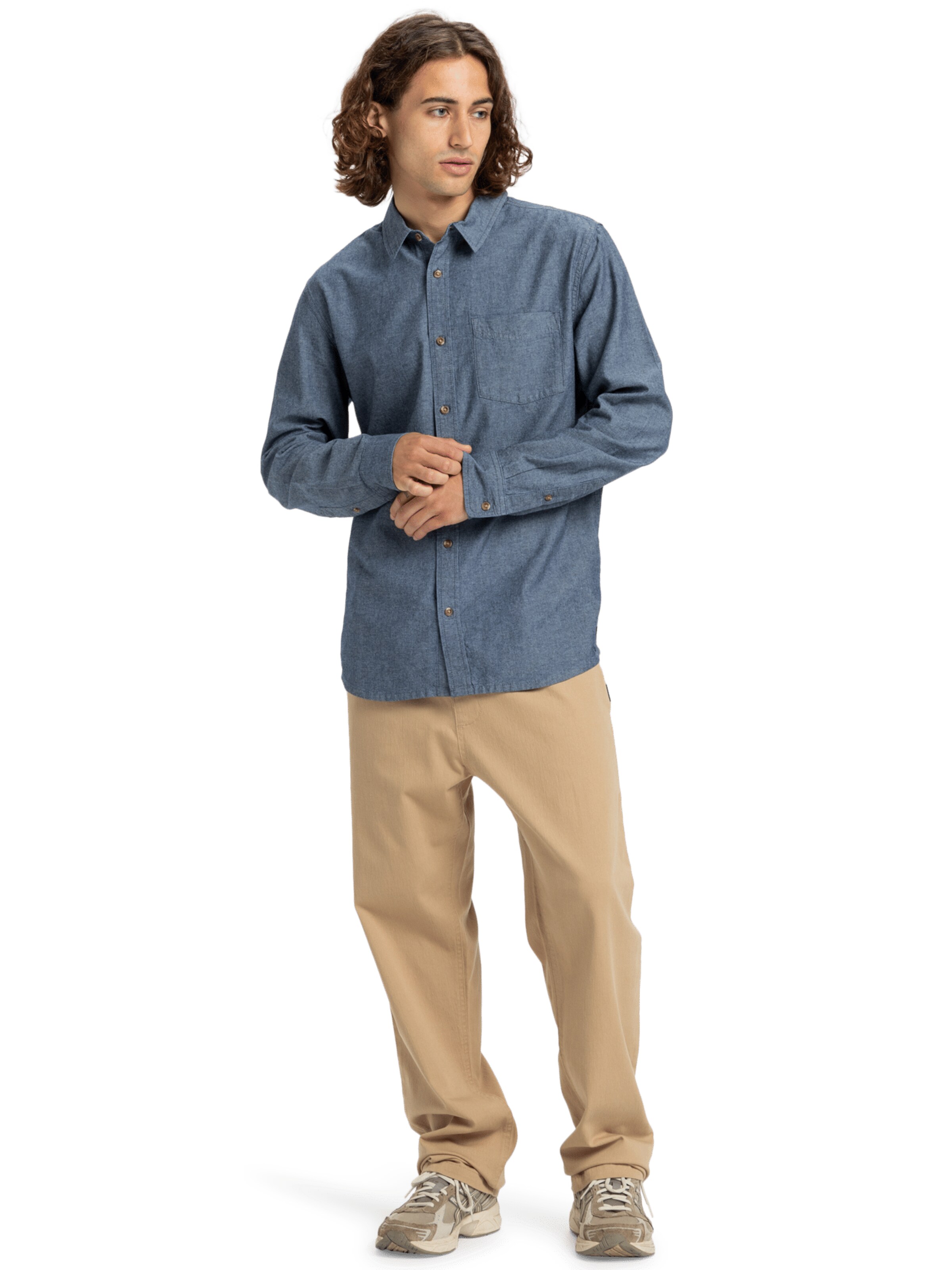 QUIKSILVER Regular Fit Hemd 'Yosemite Chambrayls' in Blau