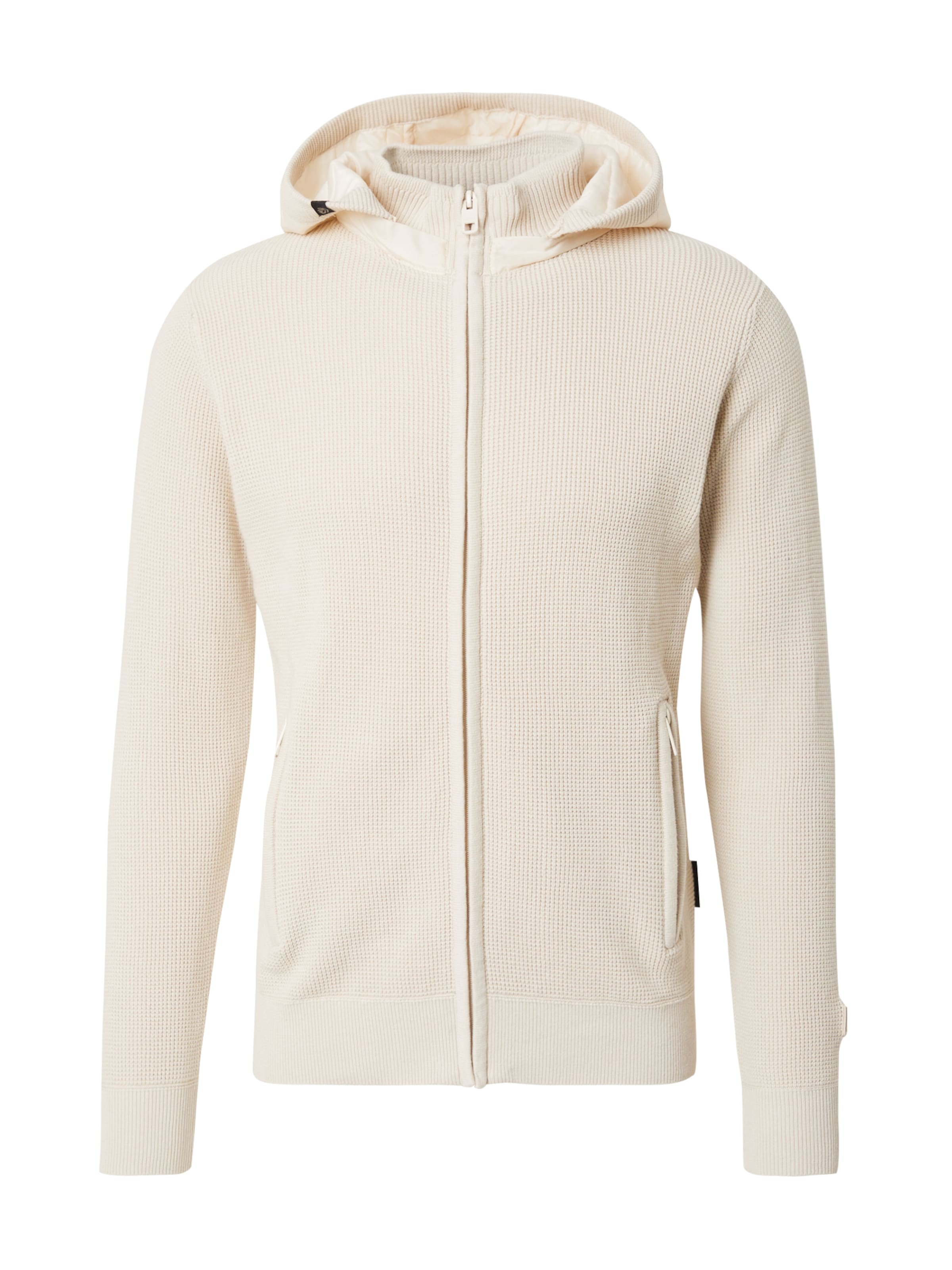 INDICODE JEANSKardigan 'Georjes' - bež boja: prednji dio