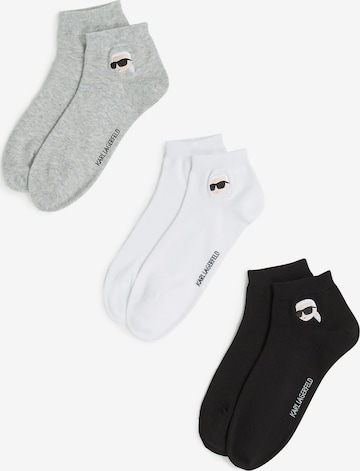 Karl LagerfeldČarape 'IKON' - siva boja: prednji dio