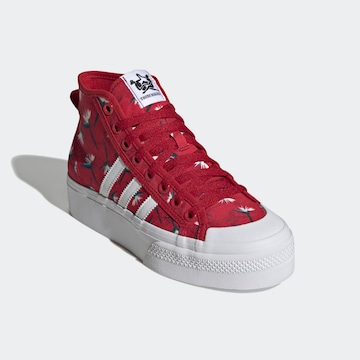 ADIDAS ORIGINALS - Zapatillas deportivas altas 'Nizza Platform Mid Thebe Magugu' en rojo