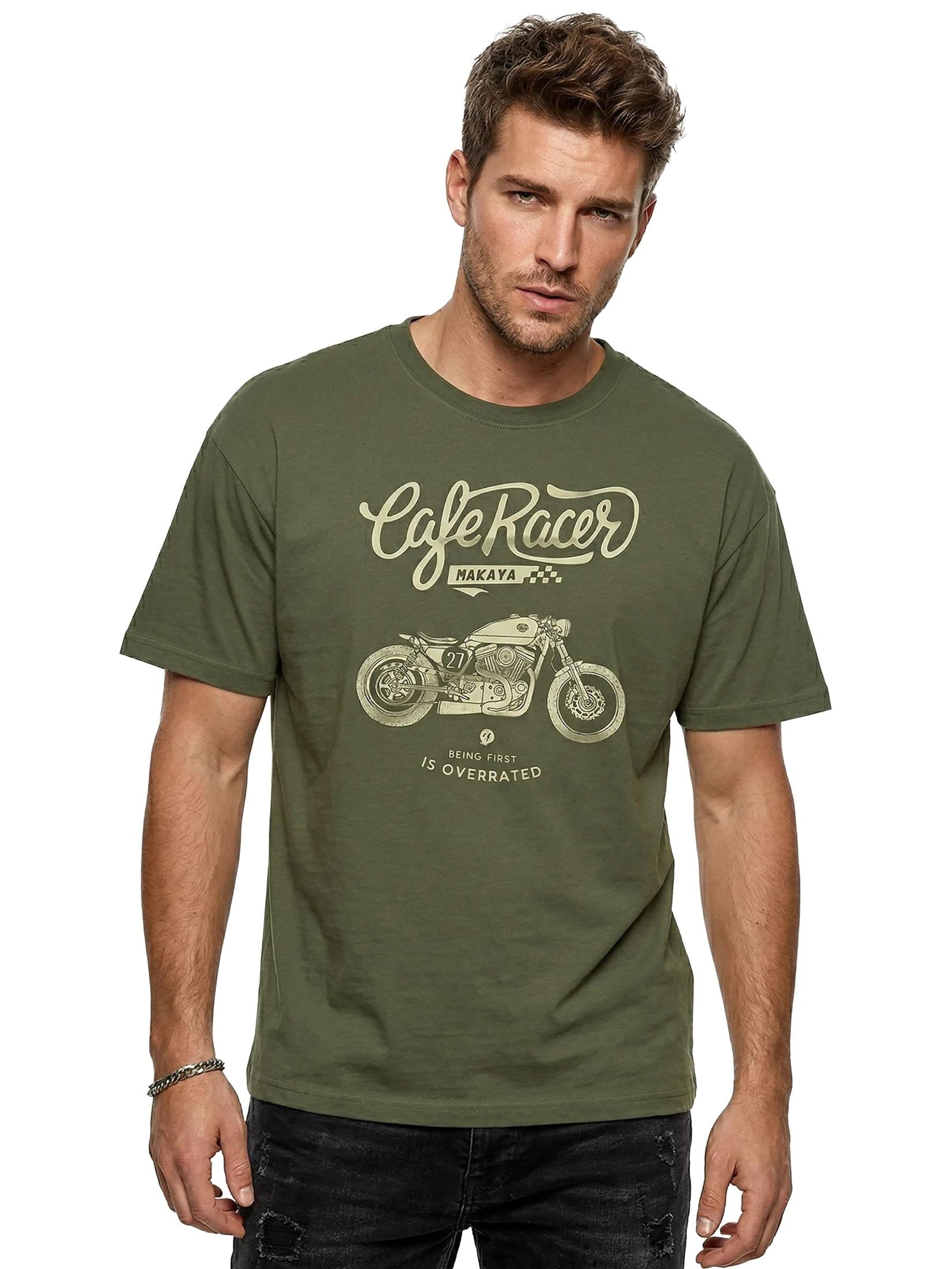MAKAYA Shirt 'Being first'‌‌‌ in Grün