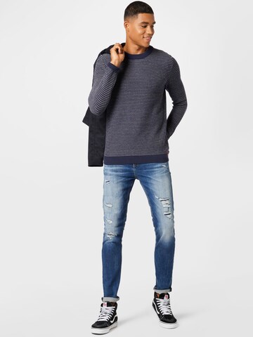 SELECTED HOMME Pullover 'Wes' in Blau