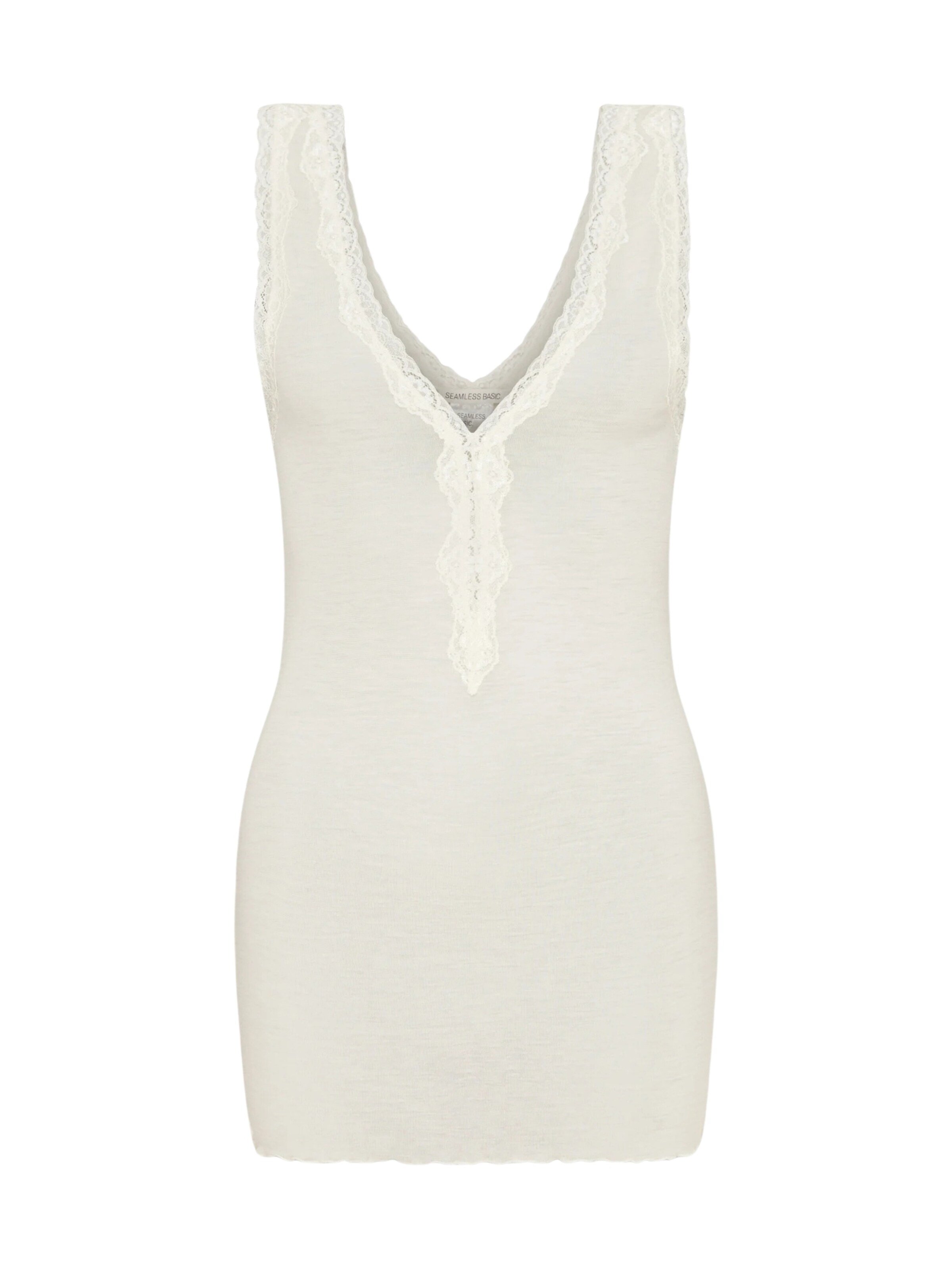 Top di Seamless Basic in bianco: frontale