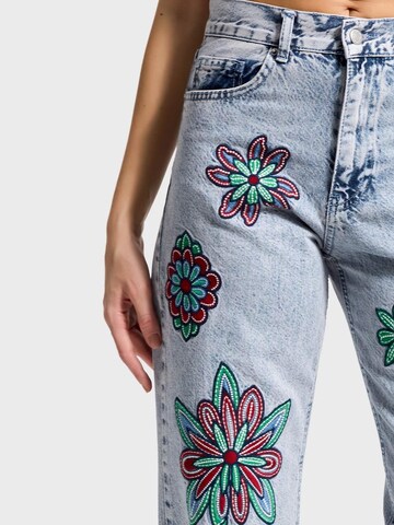 IT'S BASIC Loosefit Jeans 'LOOSE MID RISE JEANS' in Blauw