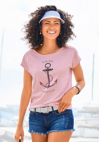 BEACH TIME Shirt 'BEACH TIME' in Blauw: voorkant