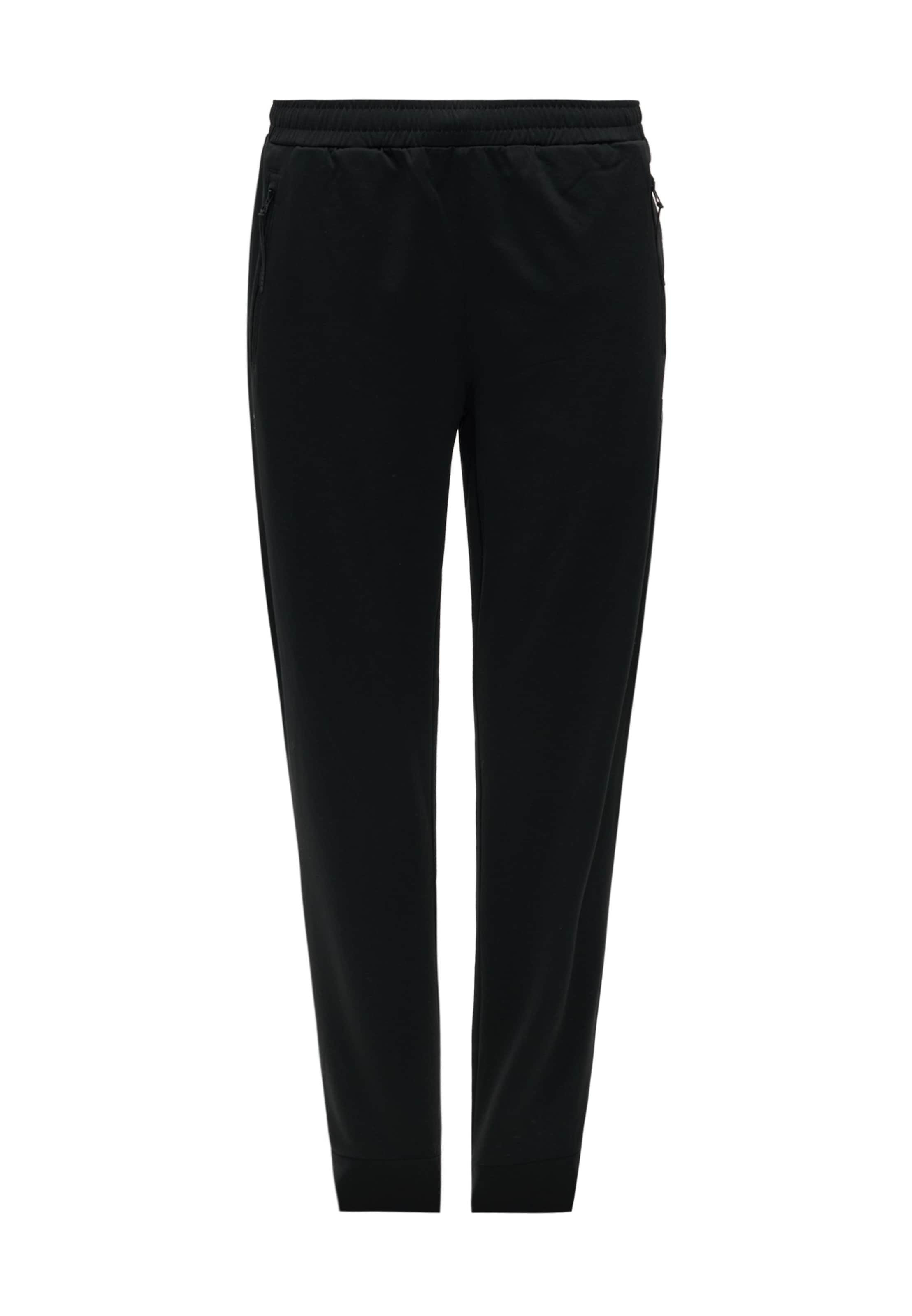 4F Tapered Sporthose in Schwarz: Vorderseite