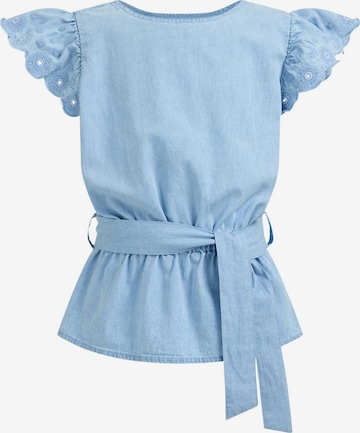 WE Fashion Blouse in Blauw: voorkant