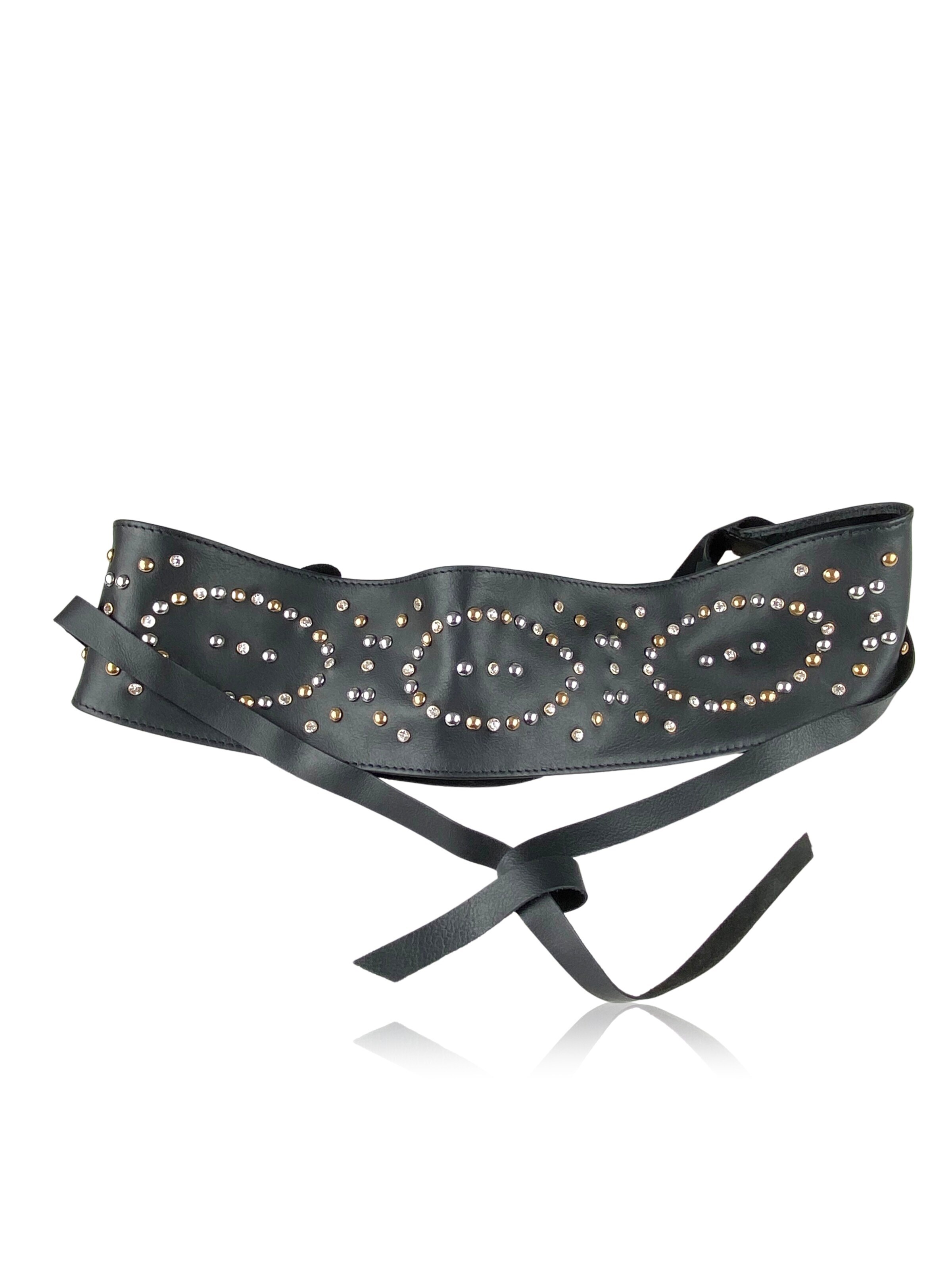 COLLEZIONE ALESSANDRO Belt 'Laurine' in Black: front