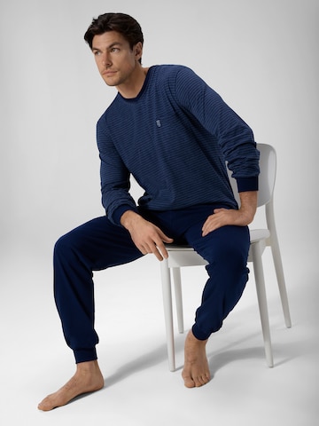 Pyjama long ' Jeans Ringel ' Ammann en bleu