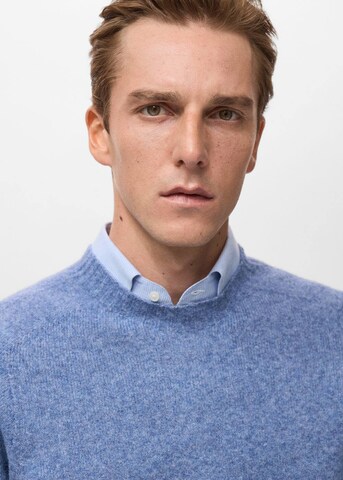 MANGO MAN Pullover 'Lotus' in Blau