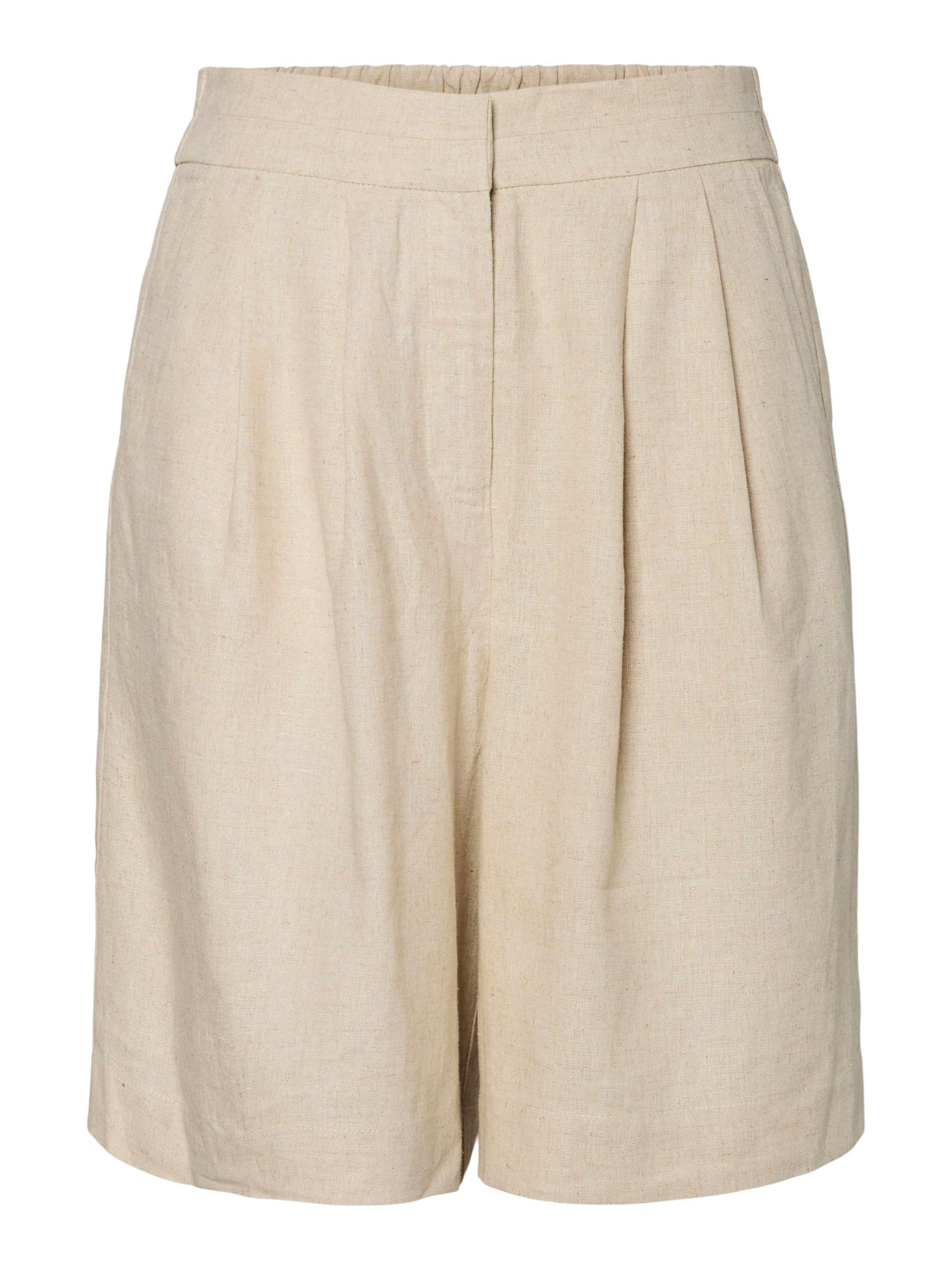 YAS - Loosefit Pantalón plisado 'YASTunni' en blanco: frente