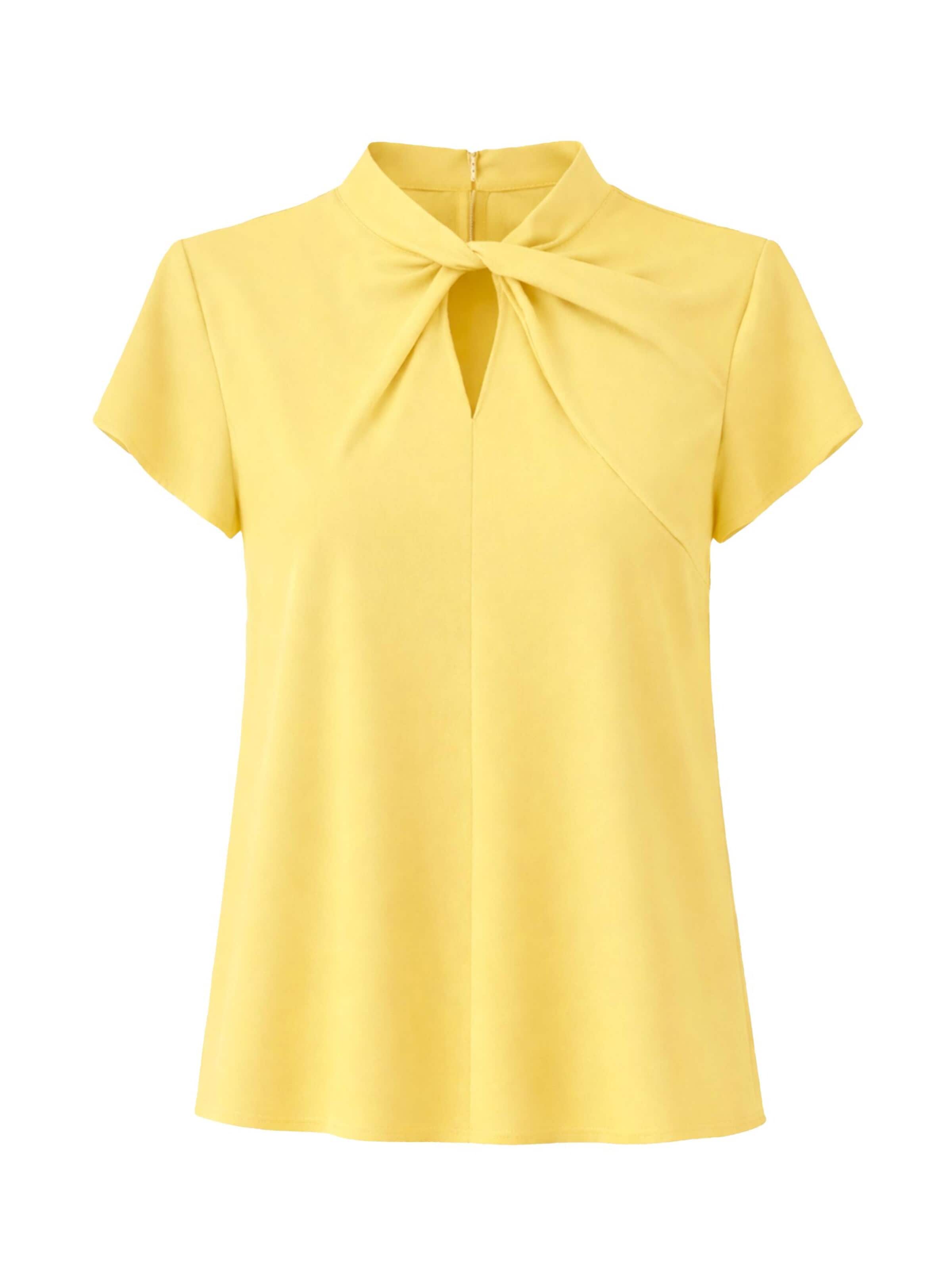 REGINA FASHION Bluza 'Elegance Twist Blouse' | rumena barva: sprednja stran