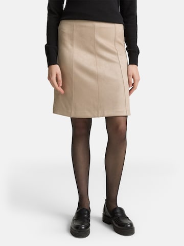 TOM TAILOR Skirt in Beige: front