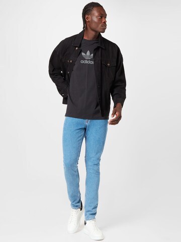 juoda ADIDAS ORIGINALS Marškinėliai 'Trefoil Series Street'